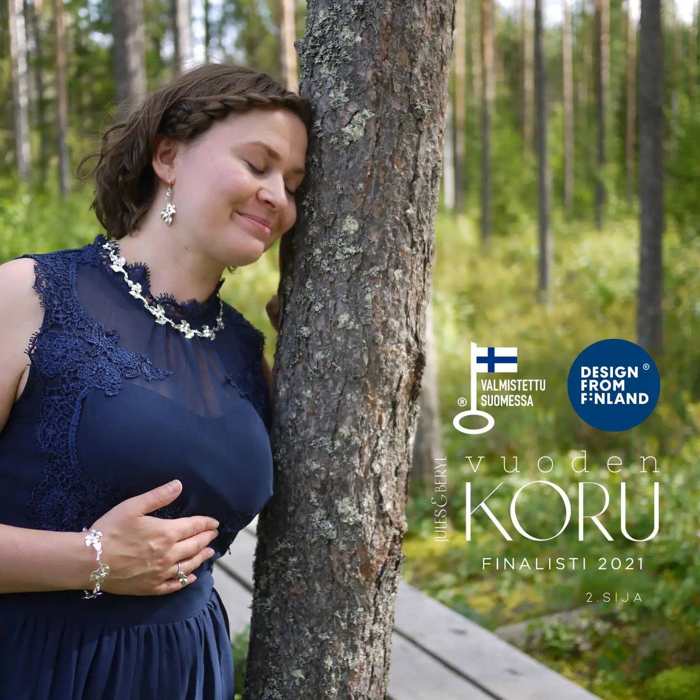 ELämäntie hopeinen korusarja